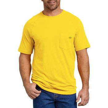 Dickies Men's Temp-iQ™ Performance Cooling T-Shirt, Bright Yellow, LT