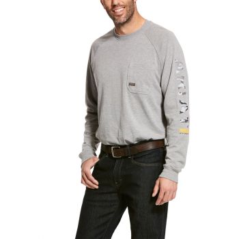 Men's Rebar Cottonstrong Graphic T-Shirt - Heather Grey,XLT