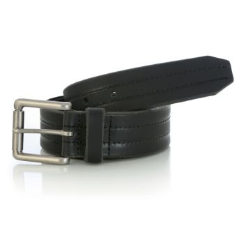 Men's Double Stitched Belt – Black