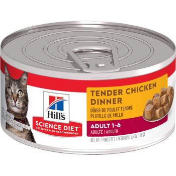 Hill's Science Diet Adult Canned Cat Food, Tender Chicken Dinner, 5.5 oz