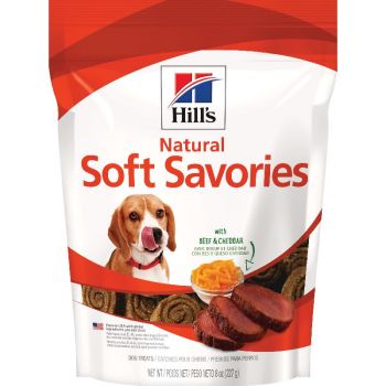 Hill's Natural Soft Savory Dog treats with  Beef & Cheddar, 8 oz bag