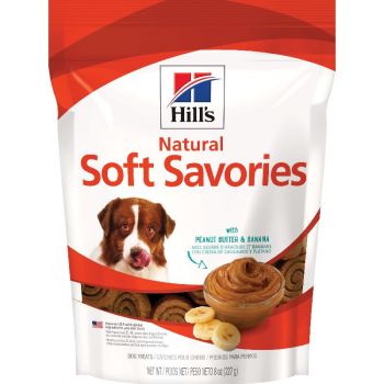 Hill's Natural Soft Savory Dog treats with Peanut Butter & Banana, 8 oz bag