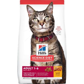 Hill's Science Diet Adult Dry Cat Food, Chicken Recipe, 4 lb Bag