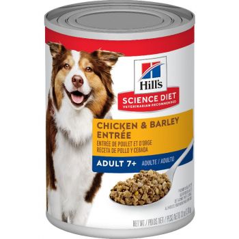 Hill's Science Diet Senior 7+ Canned Dog Food, Chicken & Barley Entrée, 13.1 oz