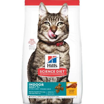 Hill's Science Diet Senior 7+ Indoor Dry Cat Food, Chicken Recipe, 7 lb Bag