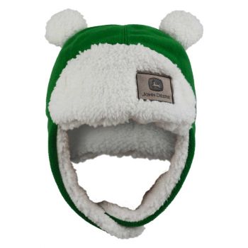 John Deere Toddler Fuzzy Ear Flap Hat, Green