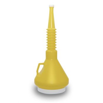 Funnel King Double Capped Funnel, Yellow, 14 1/4", 1 1/2 Qt.