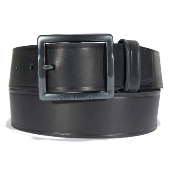 Carhartt Bridle Leather Heat Creased Belt Brown with Matte Gunmetal Finish