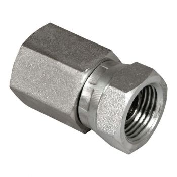 Style 1405 1/4" Female Pipe Thread x 1/4" Female Pipe Thread Swivel Hydraulic Adapter (Packaged)