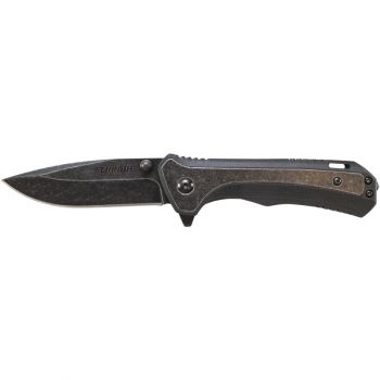 Schrade Liner Lock Folding Knife Serrated Drop Point Blade G-10 Handle