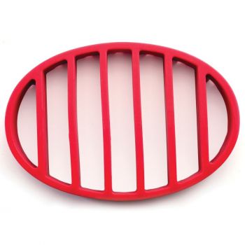 Oval Silicone Roast Rack, Red