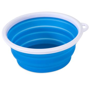 Petmate Silicone Round Travel Pet Bowl, 3 CUP TRAY