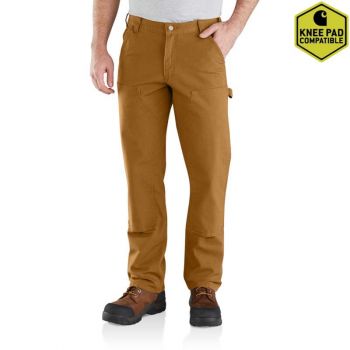 Men's Rugged Flex Relaxed Fit Duck Double Front Pant - Carhartt Brown,38X34