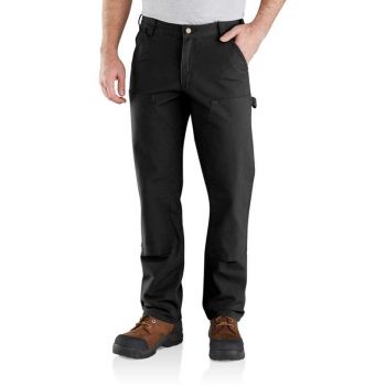 Men's Rugged Flex Relaxed Fit Duck Double Front Pant – Black