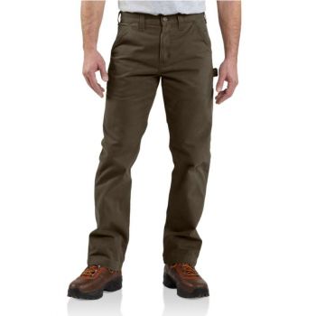 Men's Washed Twill Relaxed Fit Work Pant - Dark Coffee,40X30
