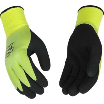 Hydroflector™ Waterproof Hi-Vis Green Lined Thermal Knit Shell & Double-Coated Latex