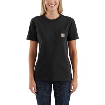Women’s Workwear Pocket Short-Sleeve T-Shirt - Black,XXL