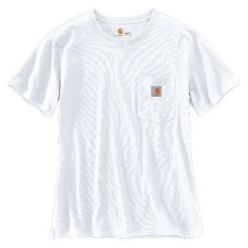 Women’s Workwear Pocket Short-Sleeve T-Shirt - White,XXL