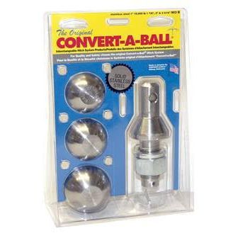 3-Ball Stainless Steel Set: 1” Shank w/1-7/8”, 2” & 2-5/16” Balls