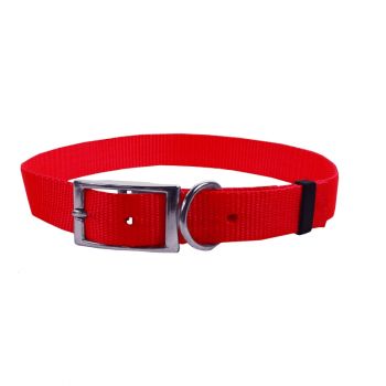 Single Ply Nylon Collar, 5/8"x10", Red