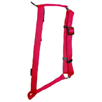 Adjustable Harness, Medium, Hot Pink, 3/4”x18”-30”