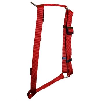 Adjustable Harness, Large, Red, 1”x22”-38”