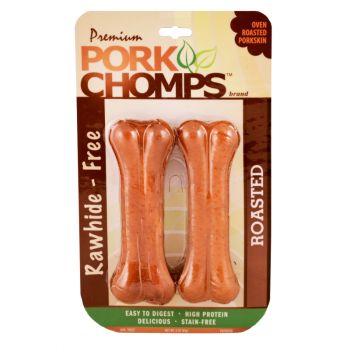Premium Pork Chomps 4” Roasted Pressed Bones, 2 Ct.