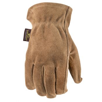 Men's Leather Work Gloves, Suede Cowhide (Wells Lamont 1012)