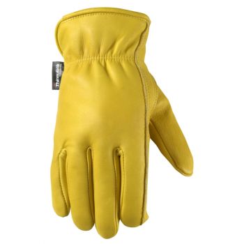 Men's Winter Leather Work Gloves, Thinsulate Insulation, Fleece-Lined (Wells Lamont 1108)