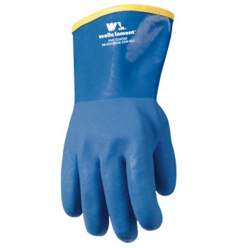 12" Lined PVC Chemical Resistant Gloves, One Size (Wells Lamont 194)