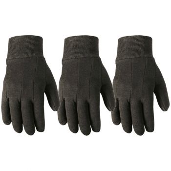 3 Pair Bulk Pack Jersey Cotton Work Gloves, Large (Wells Lamont 508LF)