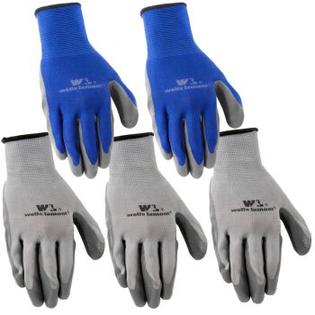 Wells Lamont Nitrile Work Gloves, 5 Pack, Large (Wells Lamont 580LA)