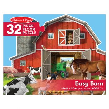 Busy Barn Yard Shaped Floor Puzzle – 32 Pieces