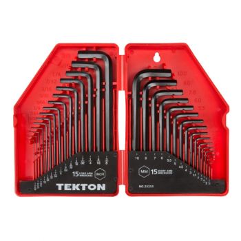 Hex Key Wrench Set, 30-Piece (.028-3/8 in., .7-10 mm)
