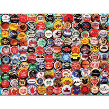 Beer Bottle Caps - 550 Piece Jigsaw Puzzle