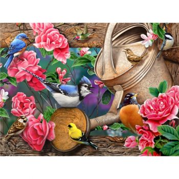 Watering Can Birds 1000 pc puzzle