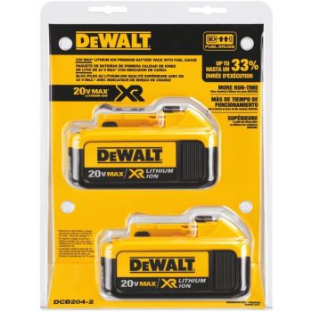 DEWALT 20-volt MAX Premium XR Lithium Ion Battery 2 pack