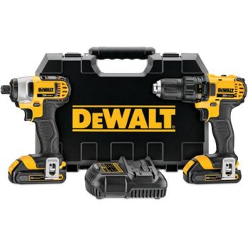 DEWALT 20V MAX Lithium Ion Compact Drill/Driver/Impact Driver Combo Kit (1.5 Ah)
