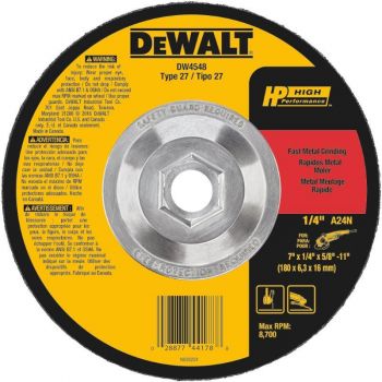 DEWALT 7 In. x 1/4 In. x 5/8 In. to 11 Fast Cutting Abrasive