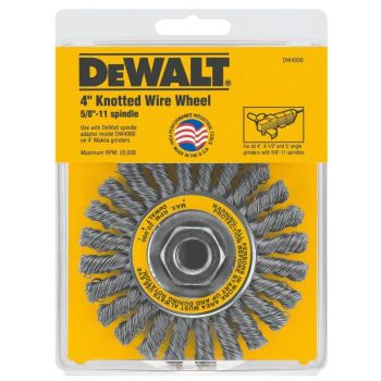 DEWALT 4-in x 5/8 to 11-in Arbor Carbon Cable Twist Wire Wheel