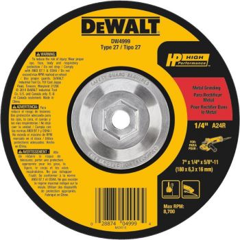 DEWALT 7 x 1/4 x 5/8-in to 11Depressed Center Metal Grinding Wheel