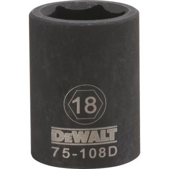 DEWALT 6 Point 1/2" Drive Impact Socket 18 MM