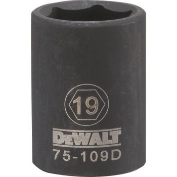DEWALT 6 Point 1/2" Drive Impact Socket 19 MM