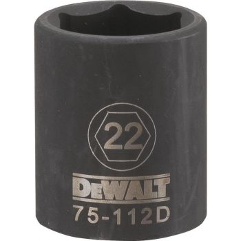 DEWALT 6 Point 1/2" Drive Impact Socket 22 MM
