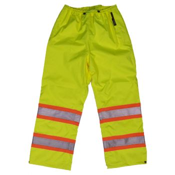 Tough Duck Safety Rain Pants, Fluorescent Green, 2XL