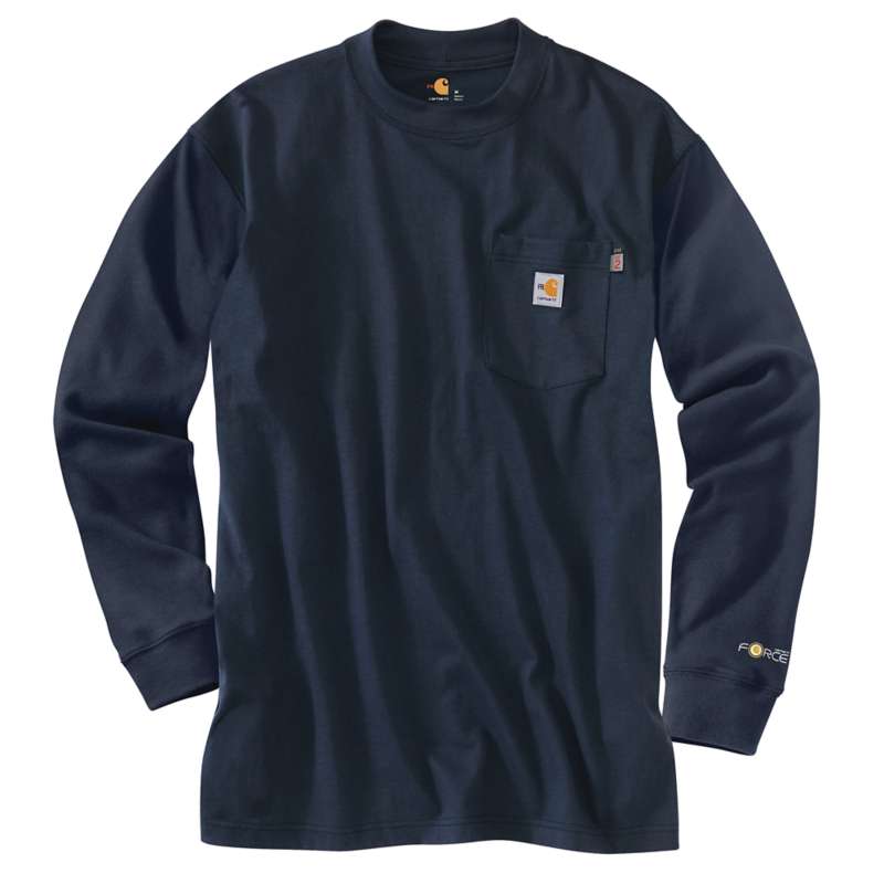 Carhartt 100235-410 Flame Resistant Long-Sleeve Work Shirt - Navy