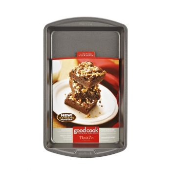 GoodCook Non Stick Steel Brownie Pan, 11x7 in.