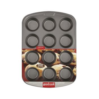 GoodCook Non Stick Steel Muffin Pan, 12 Cup