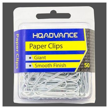 Giant Metal Paper Clips, 50 pk