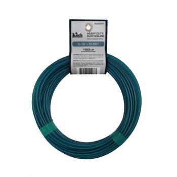 Heavy Duty Clothesline, Vinyl Coated Wire, 50’